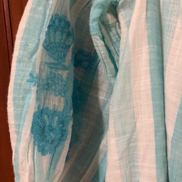 Crown and Ivy 2 Blue Striped Dress Size Medium NWT - Picture 3 of 9